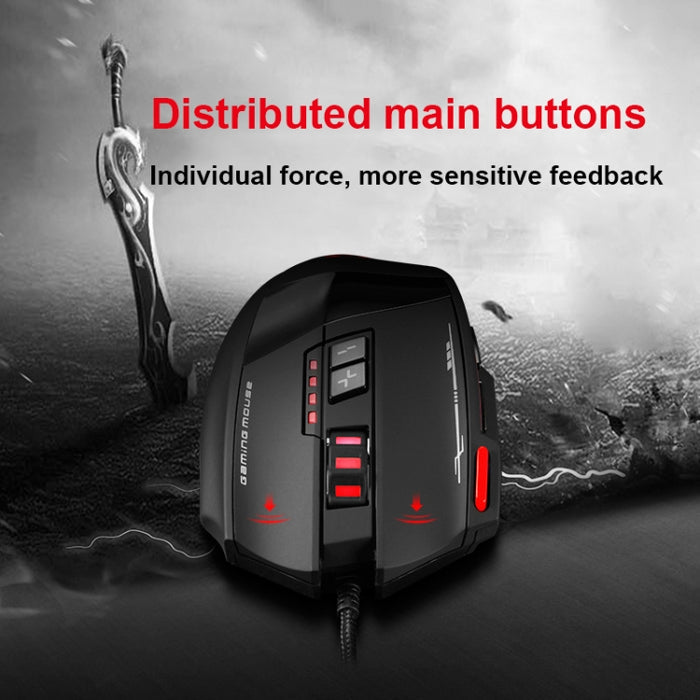 ZELOTES C19 Ergonomic Wired Mouse for Programming - 12-Key Design