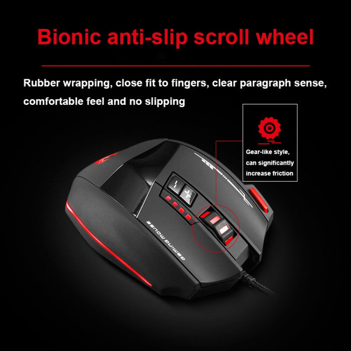 ZELOTES C19 Ergonomic Wired Mouse for Programming - 12-Key Design