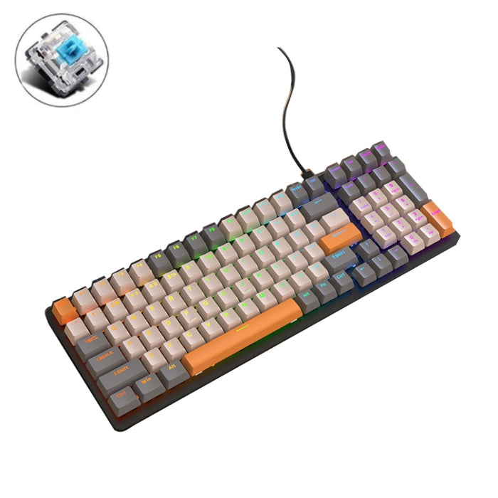 ZIYOU LANG K3 Mechanical Keyboard 100 Keys Game Glowing Wired