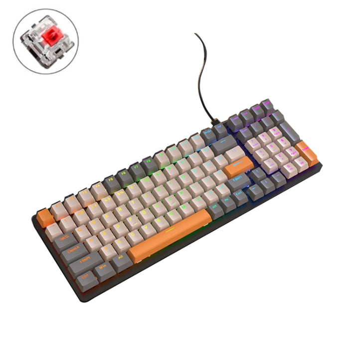 ZIYOU LANG K3 Mechanical Keyboard 100 Keys Game Glowing Wired