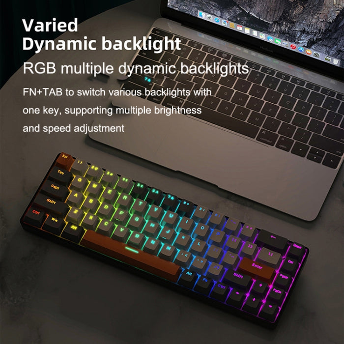 ZIYOU LANG T8 Gaming Keyboard - 68 Keys RGB Mechanical with Optimal Cable Length