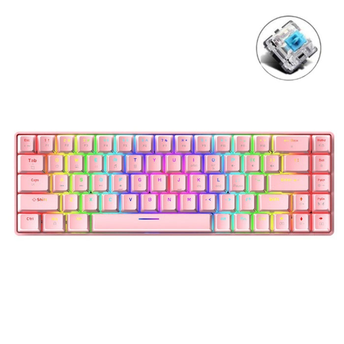 ZIYOU LANG T8 Gaming Mechanical Keyboard - 68 Keys RGB Luminous Design